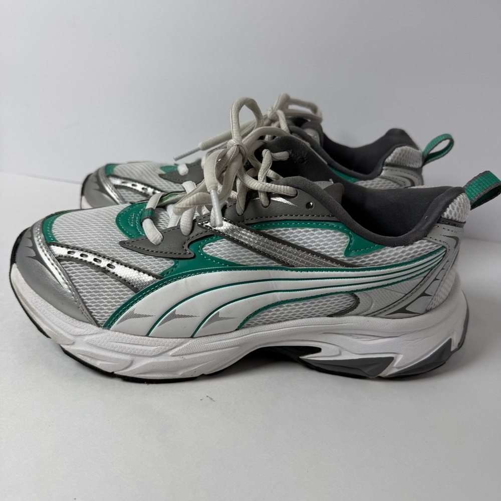 PUMA SNEAKER MORPHIC - WHITE GREEN GREY 392724 8.5 Men’s Mesh Athletic Adult
